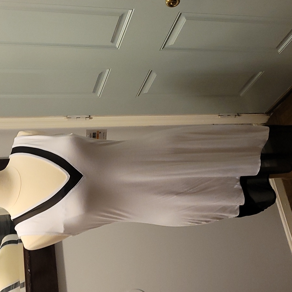 CALVIN KLEIN white & black dress. Brand new with tags.